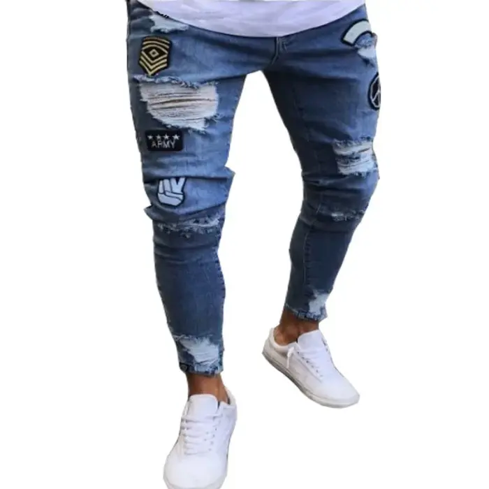 Skinny Ripped Jeans For Men - Image 4