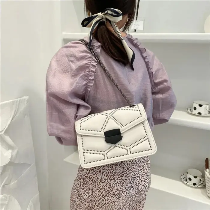 New Rivet Chain Shoulder Bags For Women - Image 5