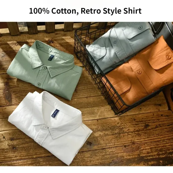 Casual Long Sleeve Shirts For Men - Image 4