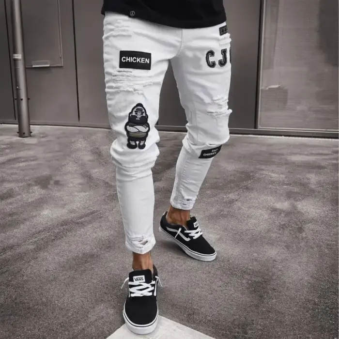 Skinny Ripped Jeans For Men - Image 6