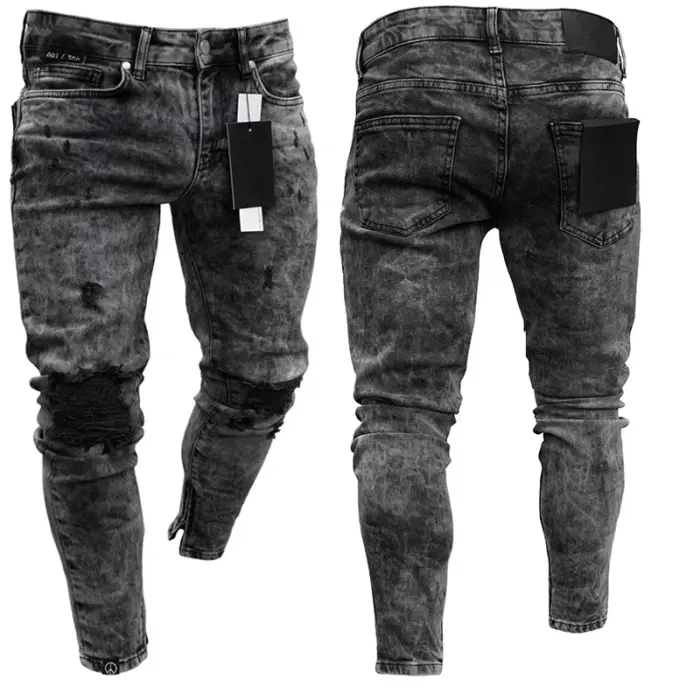 Skinny Ripped Jeans For Men - Image 1