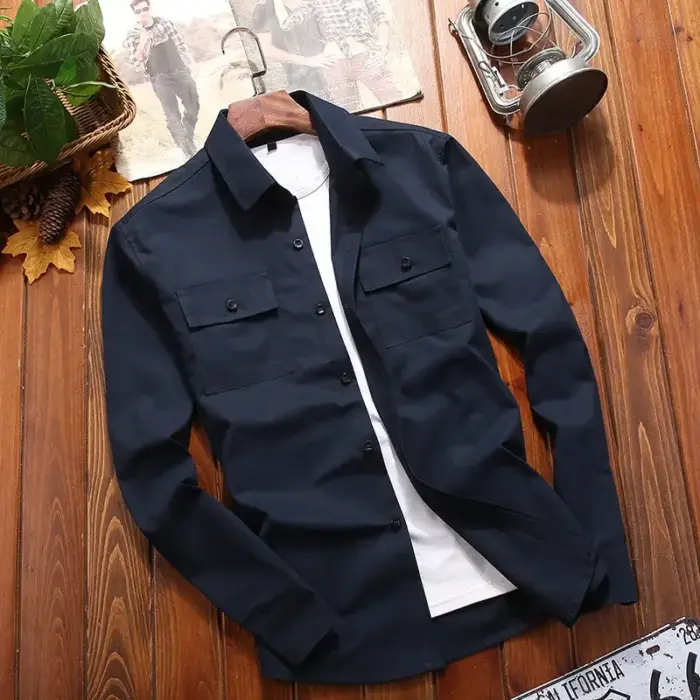 Casual Long Sleeve Shirts For Men - Image 1