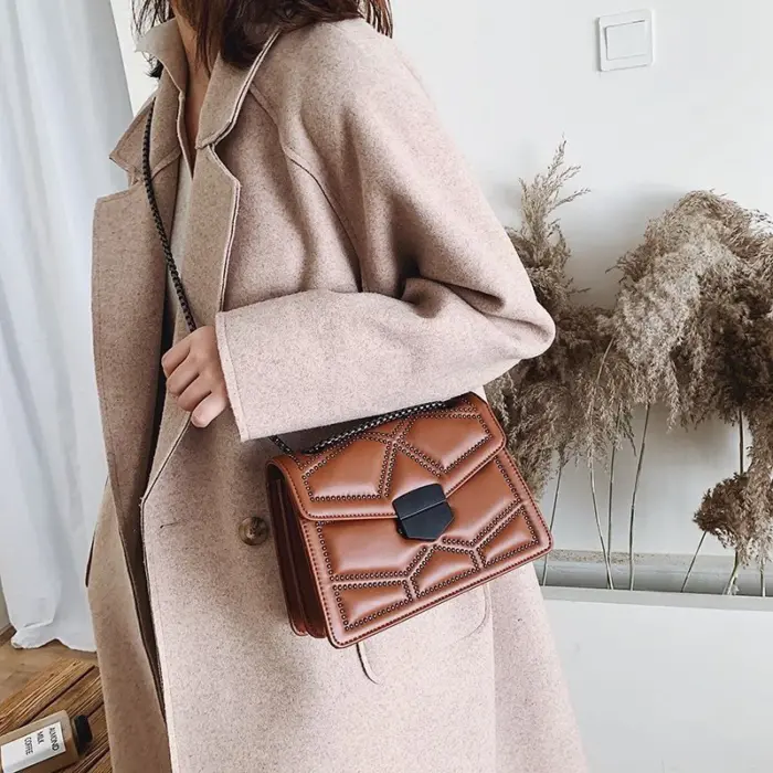 New Rivet Chain Shoulder Bags For Women - Image 4