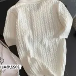 Chic Knitted Polo Shirt Knitted For Women - Image 6
