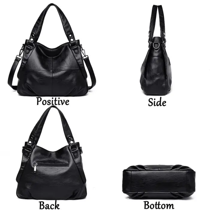 Elegant PU Leather Shoulder Bags For Women - Image 3