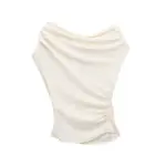 Asymmetric Sloping Shoulder Tops For Women - Image 3