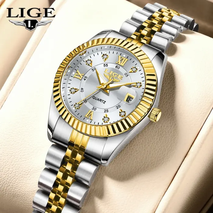 Fashion Stainless Steel Waterproof Wristwatch For Women - Image 1