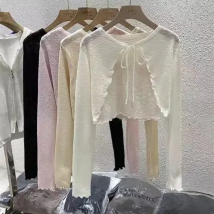 Summer Lace-up Knitwear Cardigans For Women