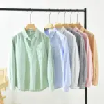 Cotton Striped Long Sleeve Shirts For Men - Image 2