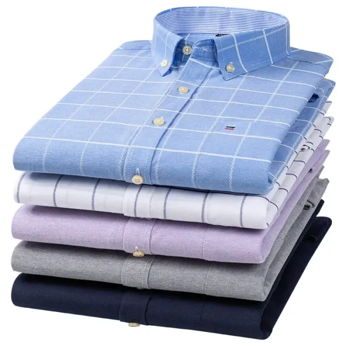 Pure Cotton Long Sleeve Shirts For Men - Image 2