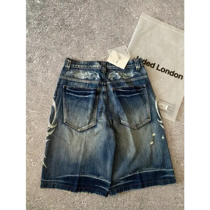 Casual Ripped Denim Shorts For Men - Image 5