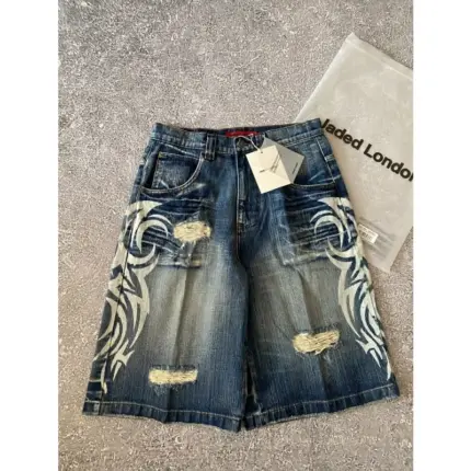 Casual Ripped Denim Shorts For Men