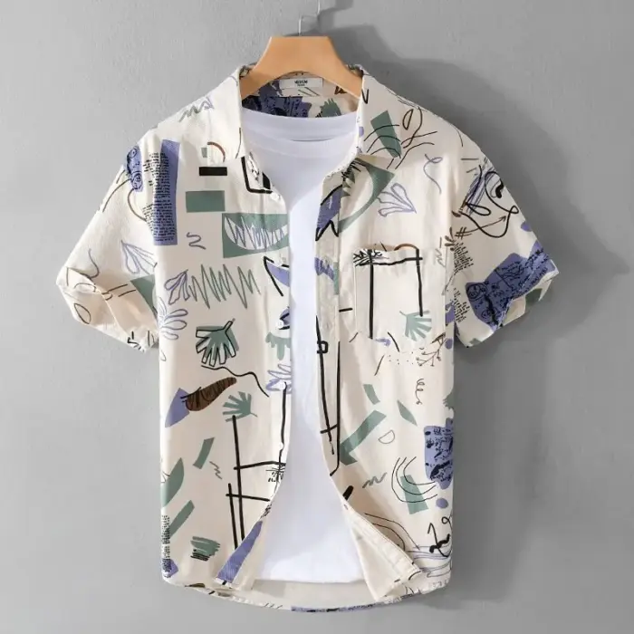 Summer Short-sleeved Shirt For Men - Image 3