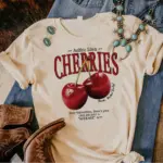 Casual Cherry T-Shirt For Women