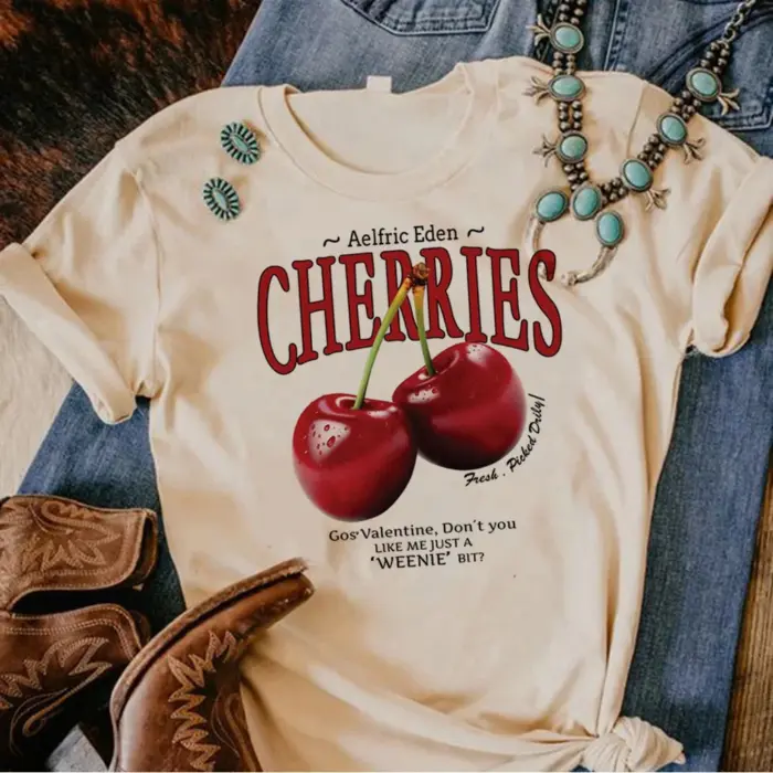 Casual Cherry T-Shirt For Women - Image 1