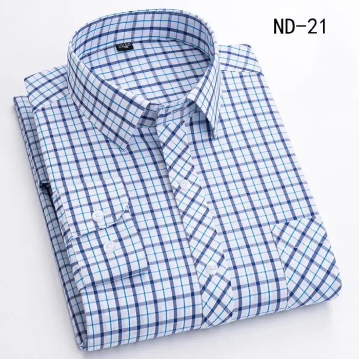 New Long Sleeve Plaid Shirts For Men - Image 5
