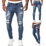 Skinny Ripped Jeans For Men - Image 3