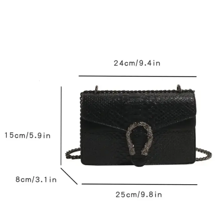 Snake Pattern Shoulder Bag For Women - Image 2