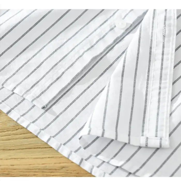 Cotton Striped Long Sleeve Shirts For Men - Image 5