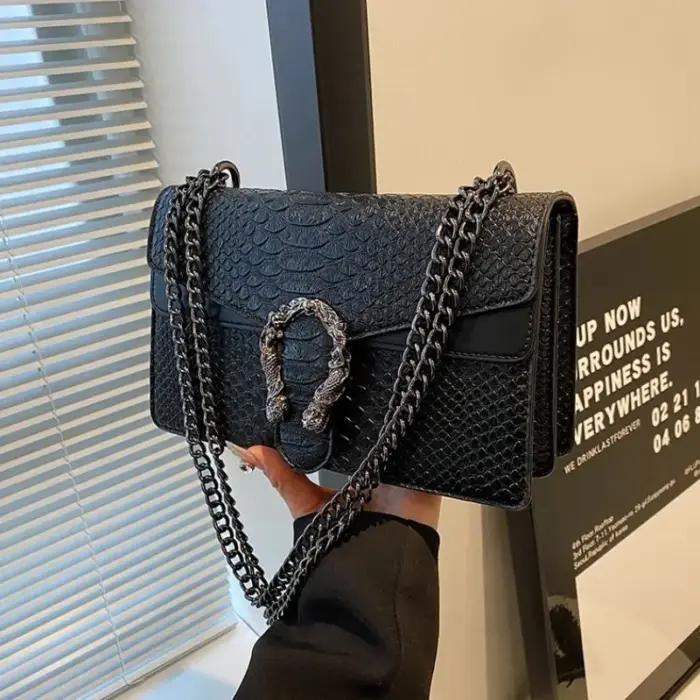 Snake Pattern Shoulder Bag For Women - Image 1
