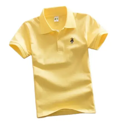 Bear Embroidery Polo Shirts For Kids