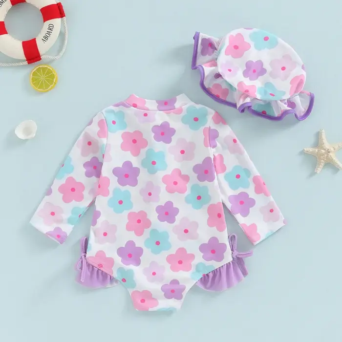 Floral Swimwear Set For Girls - Image 2