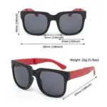 Square Foldable UV 400 Sunglasses For Kids - Image 6