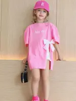 Chic Bow-Embellished T-Shirts For Girls