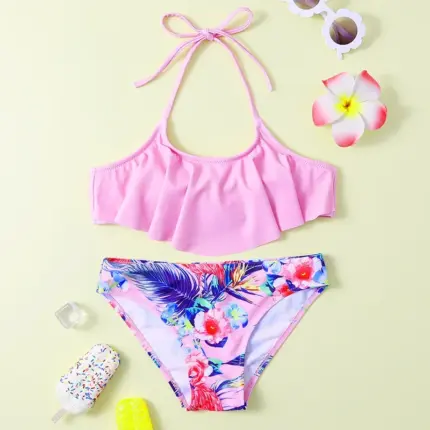 Flamingo Swimsuit For Kids