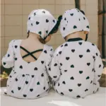 One-piece Heart Swimsuit For Kids - Image 3