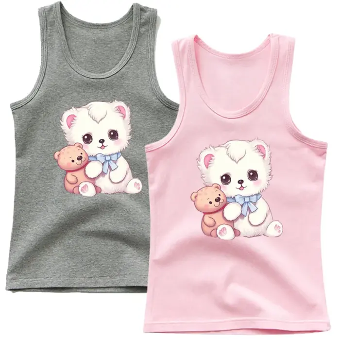 Printed O-Neck Vest For Girls - Image 4