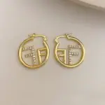 Luxury Letter F Earrings For Women - Image 4