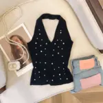 New Rhinestone Knitted Tops For Women - Image 2