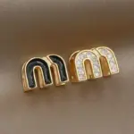 Letter M Zircon Earrings For Women - Image 6