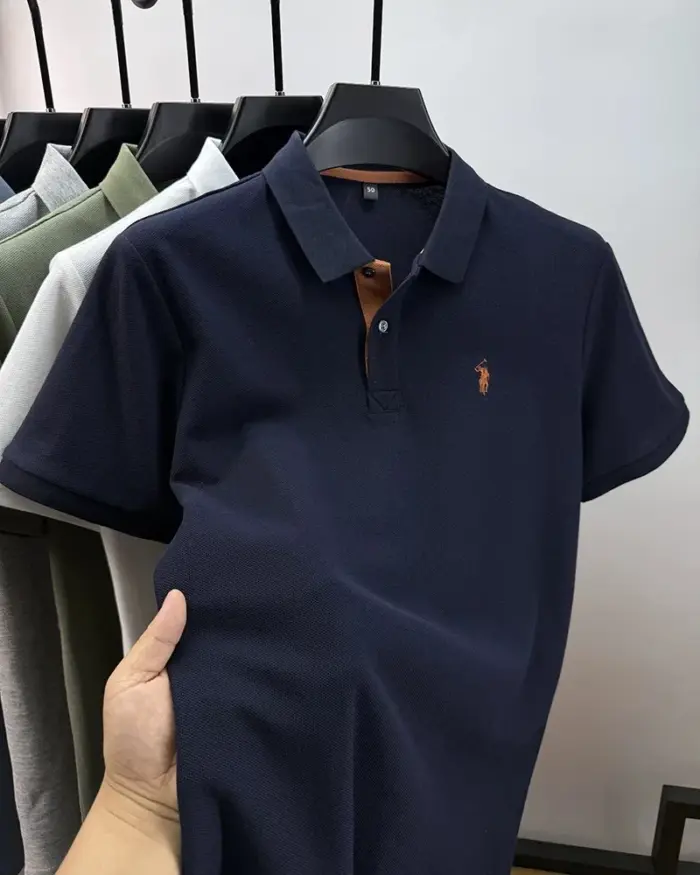 Men’s Casual Embroidered Polo T-Shirt - Image 6
