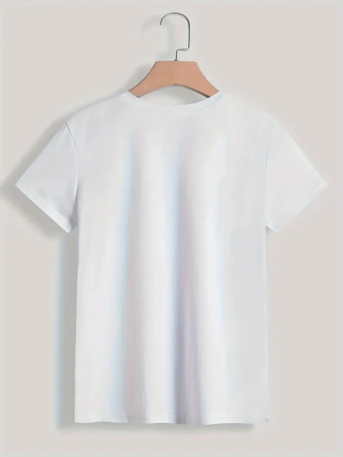 Casual Crew Neck T-Shirts For Women - Image 2