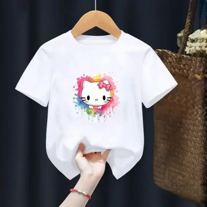 Casual Hello Kitty T-Shirts For Girls - Image 3