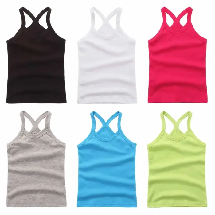 Cotton Sleeveless Vests For Girls - Image 1