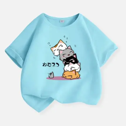 Kawaii Cats T-Shirts For Kids