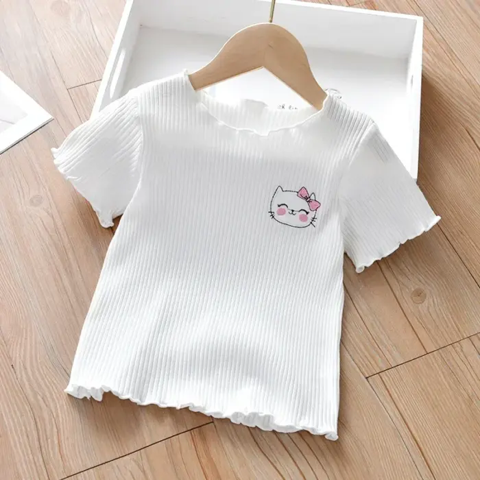 Casual Embroidered T-Shirts For Girls - Image 5