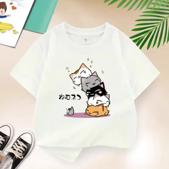 Kawaii Cats T-Shirts For Kids - Image 2