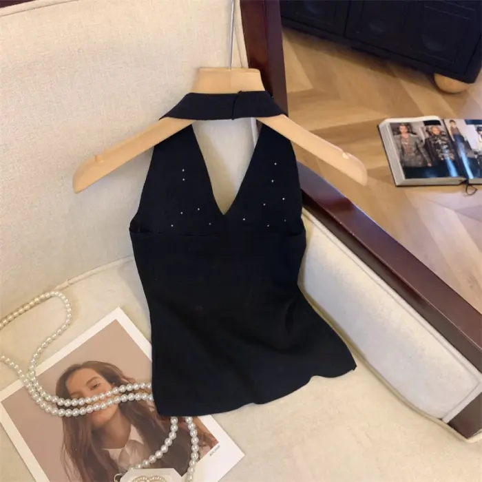New Rhinestone Knitted Tops For Women - Image 3