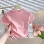 Summer Flower Print T-shirts For Girls - Image 4