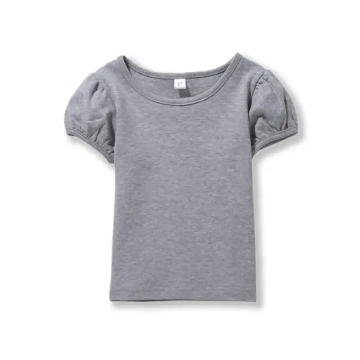 100% Cotton Puff Sleeve T-Shirts For Girls - Image 4