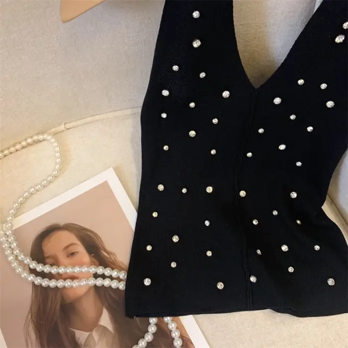 New Rhinestone Knitted Tops For Women - Image 6