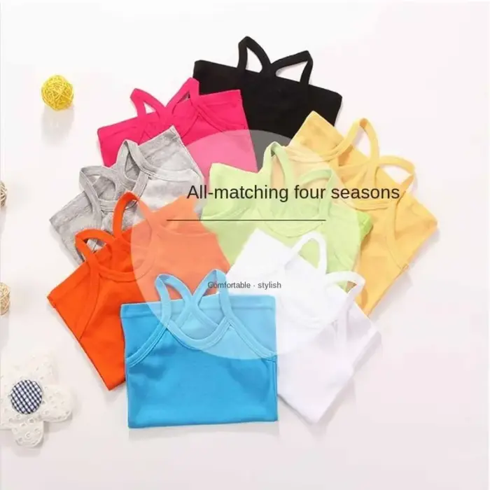 Cotton Sleeveless Vests For Girls - Image 3