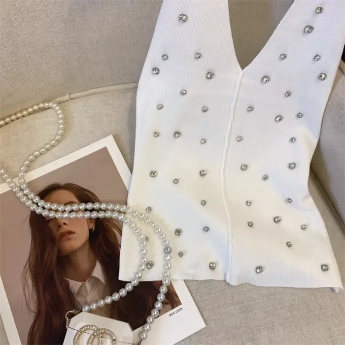 New Rhinestone Knitted Tops For Women - Image 5