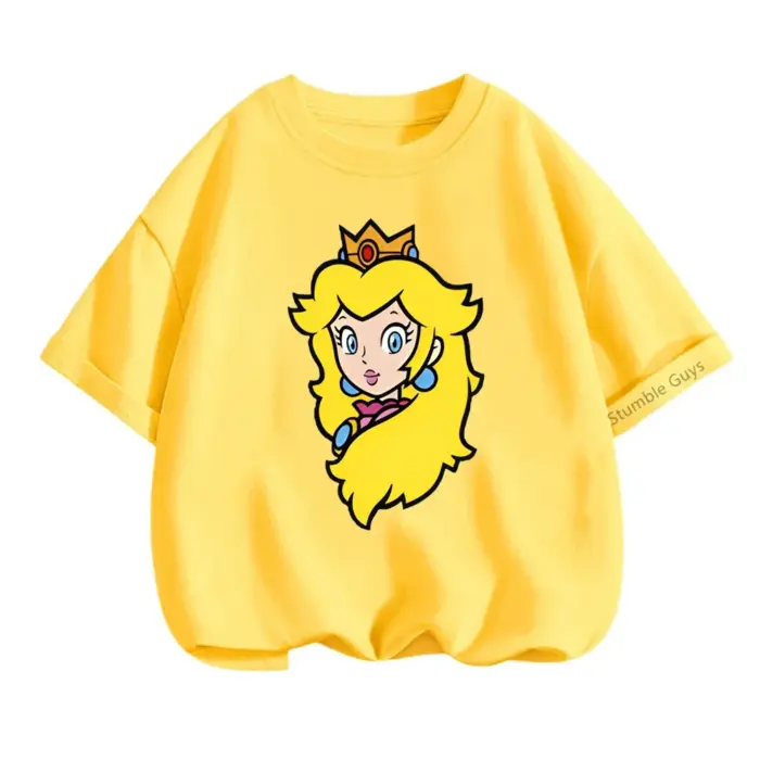 Princess Peach T-Shirts For Girls - Image 5