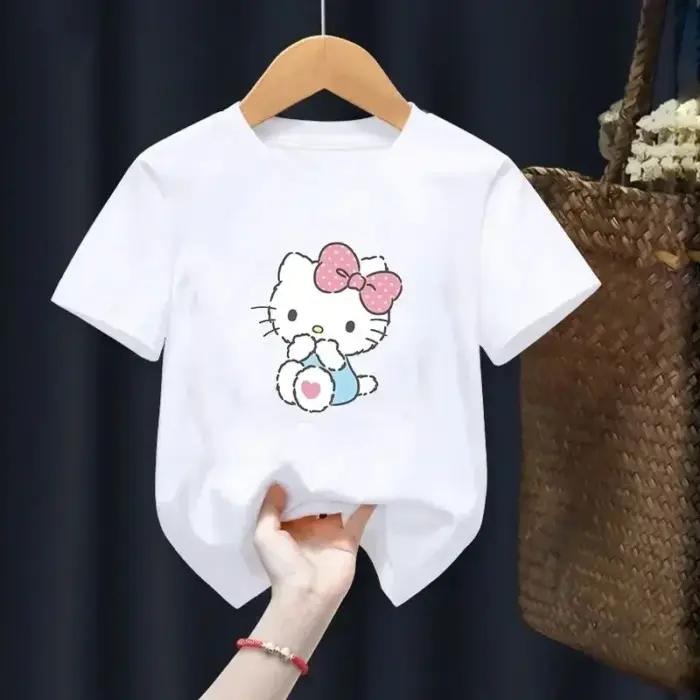 Casual Hello Kitty T-Shirts For Girls - Image 6
