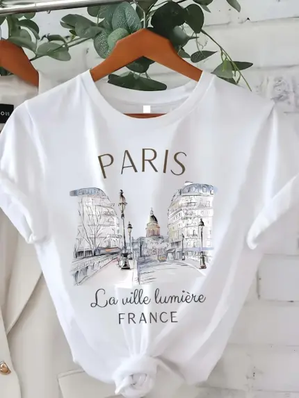 Casual Crew Neck T-Shirts For Women